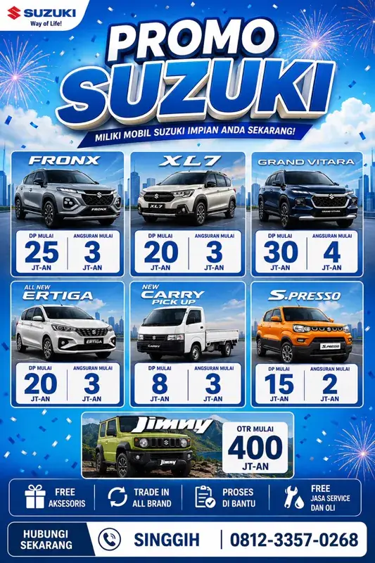 Promo terbaru Suzuki BSD & Serpong DP ringan cashback Singgih
